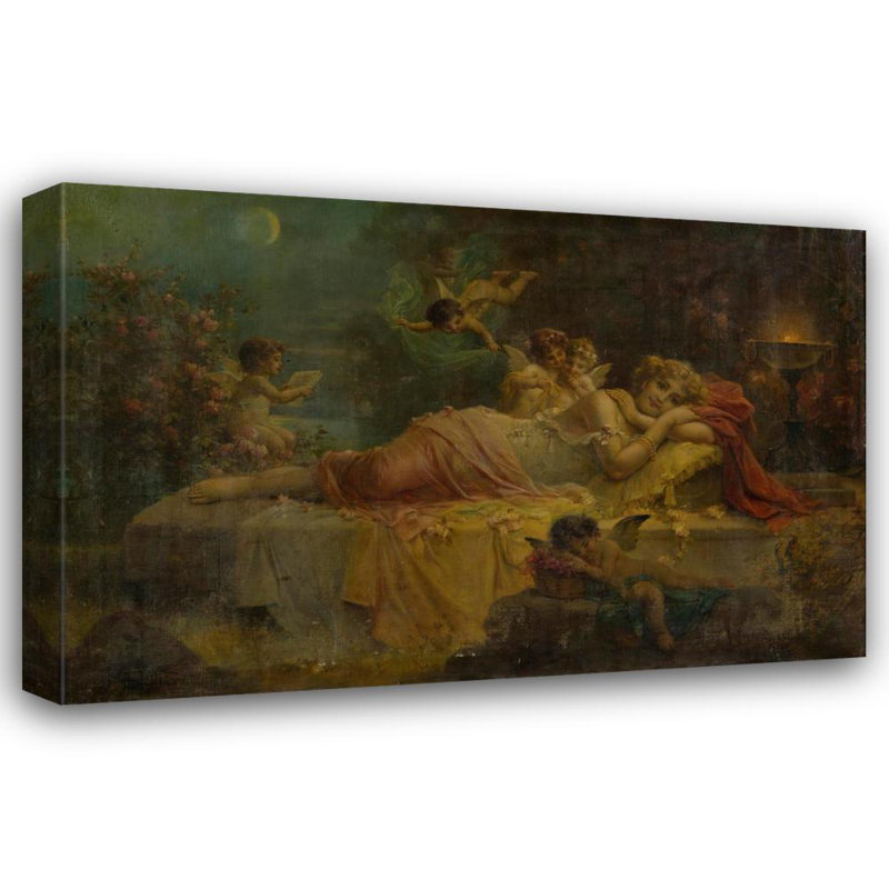 "Sweet Dreams" par Hans Zatzka - Art mural sur toile tendue avec châssis, H 18 po x l 14 po