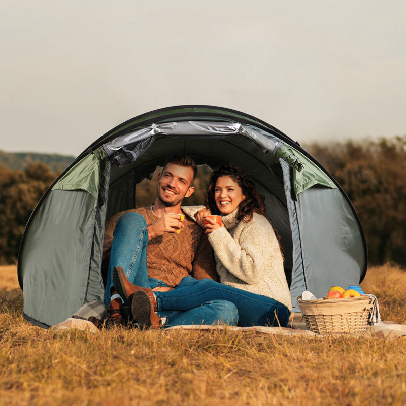 Tente escamotable pour 5 à 8 personnes, Vert
