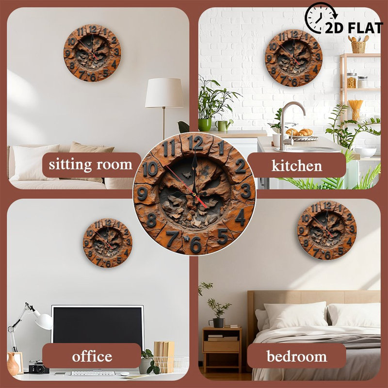 Horloge murale rustique