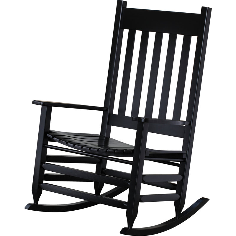 Chaise en bois massif avec coussins Plantation, Noir, Standard