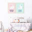 Scottish Kids Baby Nursery Bonnie Boy Girl Lassie Laddie Swan Bunny - 2 Piece No Frame Print Set-88622331
