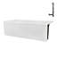 Baignoire en alcôve en acrylique blanc brillant avec drain extérieur 66 po x 32 po Streamline-101700169