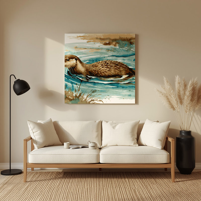 Art mural en métal beige, H 32 po x l 32 po