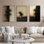 Art mural encadré, impressions murales abstraites rétro sur toile 16 po x 24 po-227335385-227335383