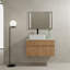 Meuble-lavabo mural de 32 pouces avec lavabo au design et portes à fermeture en douceur