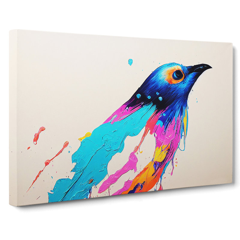 Painted Bird Vol.1 Abstract - Wrapped Canvas, 40cm H x 60cm W x 3cm D