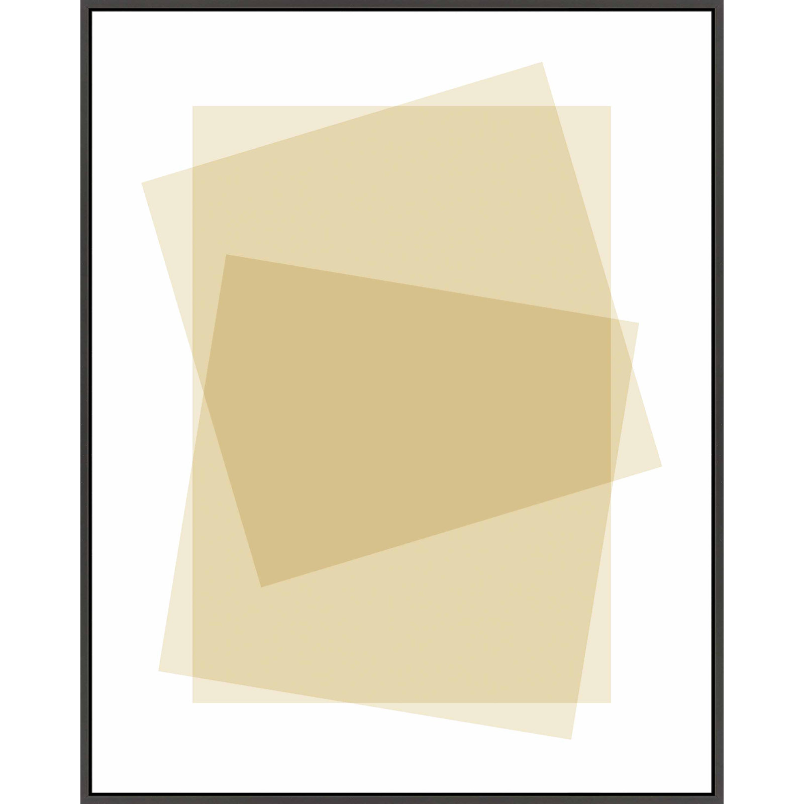 Kami "Light Yellow" Print by Jacques Pilon, 25" H x 20" W, Black Framed Canvas