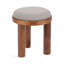 Zoda Fabric Ottoman with Mango Wood Base-133386467
