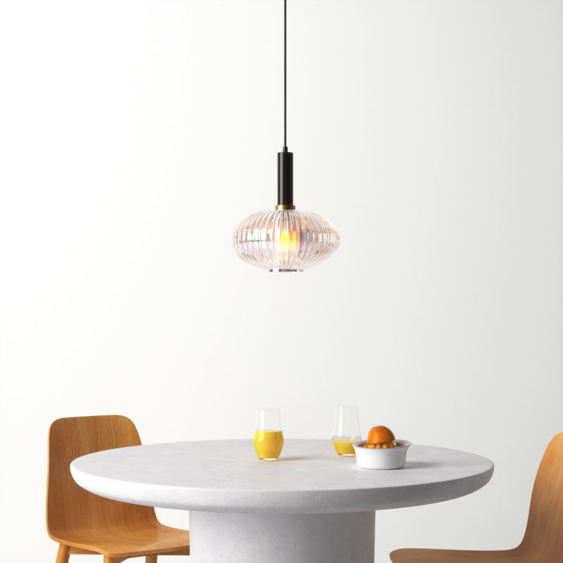 Koto 1 - Light Black/Gold Single Pendant