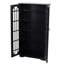 Armoire multimédia à panneau de fenêtre noire-70850155