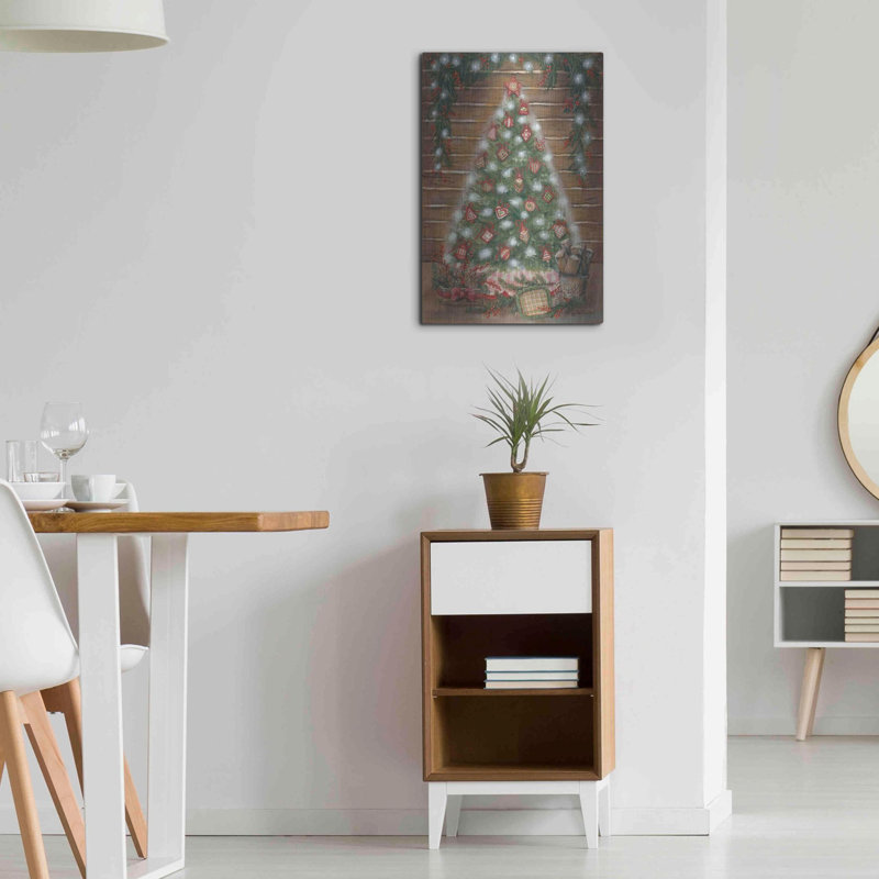 «A Log Cabin Christmas» par Pam Britton, H 24 po x l 16 po
