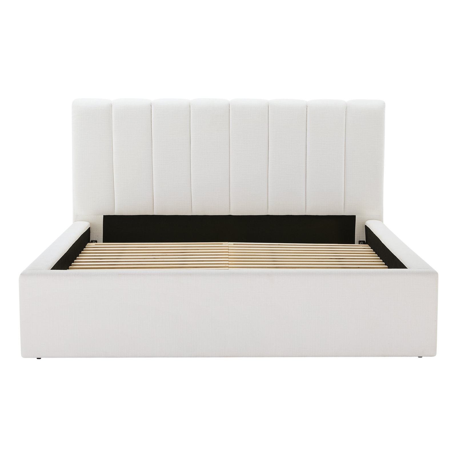 Delmar Upholstered Bed, Queen, Selene White