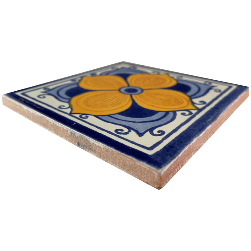 Carreau mexicain 4,2 "x 4,2" 9 pièces TalaMex Marigold Talavera
