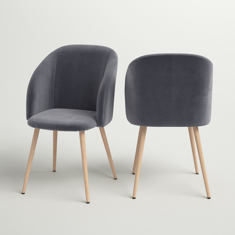 Atlas 50cm H Polyester Blend Upholstered Side Chair, Grey
