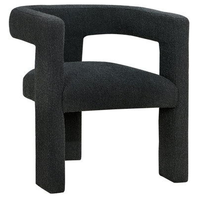Mckinley Black Boucle Upholstered Accent Side Chair