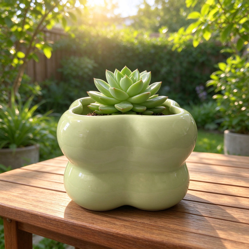 Pot à fleurs Celadon - Céramique verte
