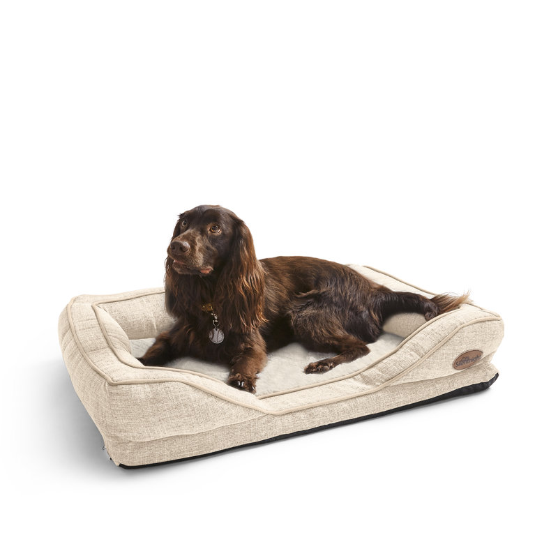 Silentnight Orthopaedic Luxury Pet Bed, 18cm H x 80cm W x 59cm D, Beige