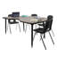 Table d'activité thermofusionnée avec pieds fuselés réglables Adapte 48 x 72-115943338-115943342