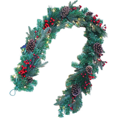 200cm Lighted Faux Garland with Lights
