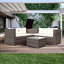 Ensemble de canapé modulaire d'extérieur 4 pièces avec boîte de rangement-183309438