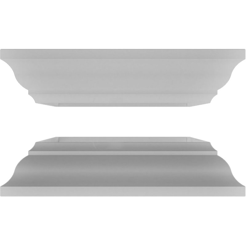 Ensemble de colonnes à double panneau surélevé en PVC Craftsman Classic Square, H 96 po x l 7,63 po