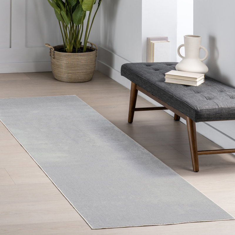 Argelia Solid Machine Washable Area Rug, Rectangle 5'3" x 8'