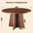 47’’ Round Wood Dining Table With Upholstered Chairs, Kitchen Dining Room Furniture Set-1268768845-1268768839-1268768838