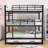 Metal Twin Triple Bunk Bed With Trundle-1106552146