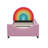 Rainbow Upholstered Twin Daybed Low To The Ground Design Cute Style Princess Bed For Boys & Girls, Teens