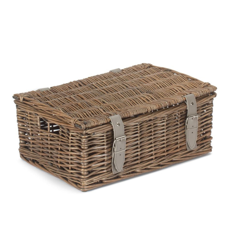 Bay Isle Home Antique Wash Unlined 35cm Empty Wicker Hamper Bask Wicker Decorative Basket