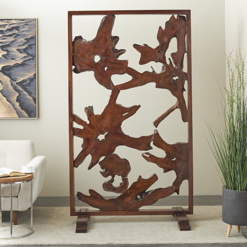 Jahana Solid Wood Single Panel Room Divider, 81.63" H x 47.25" W x 31.25" D