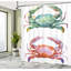 Rideau de douche à motif de mer crabes crabes à effet de style aquarelle Buckner-21846771