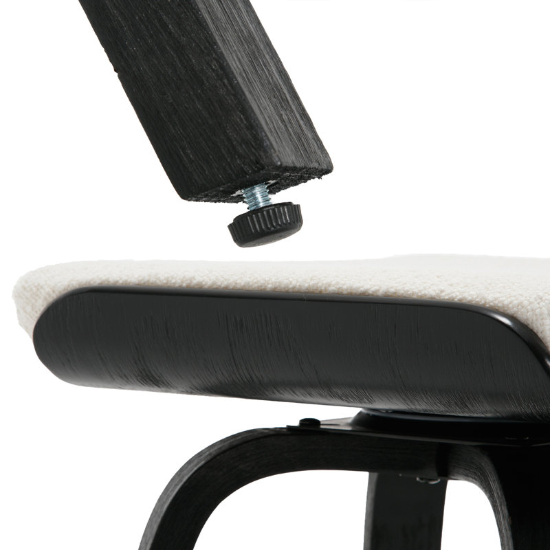 Modern Upholstered Counter Stool With Wood Frame,Counter Height Bar Stool For Kitchen Island,Coffee Bar, White/Black