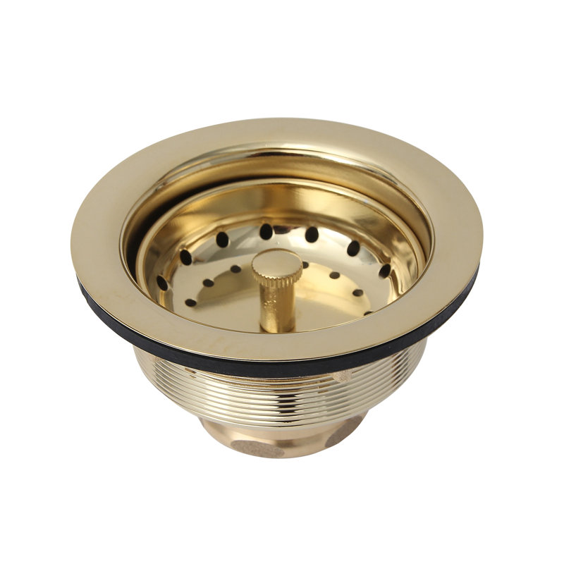 Drain pour évier de cuisine Bracket Strainer, Laiton poli