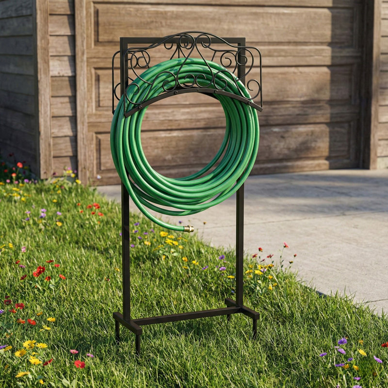 4-anchor Base Heavy Duty Freestanding Garden Hose Holder