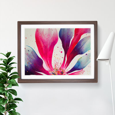 Popular Flower Splash Abstract - Single Picture Frame Painting