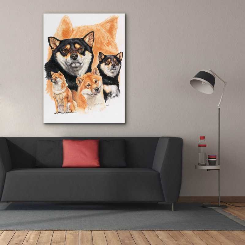 «Shiba Inv + Ghost» par Barbara Keith, H 54 po x l 40 po x P 1,5 po