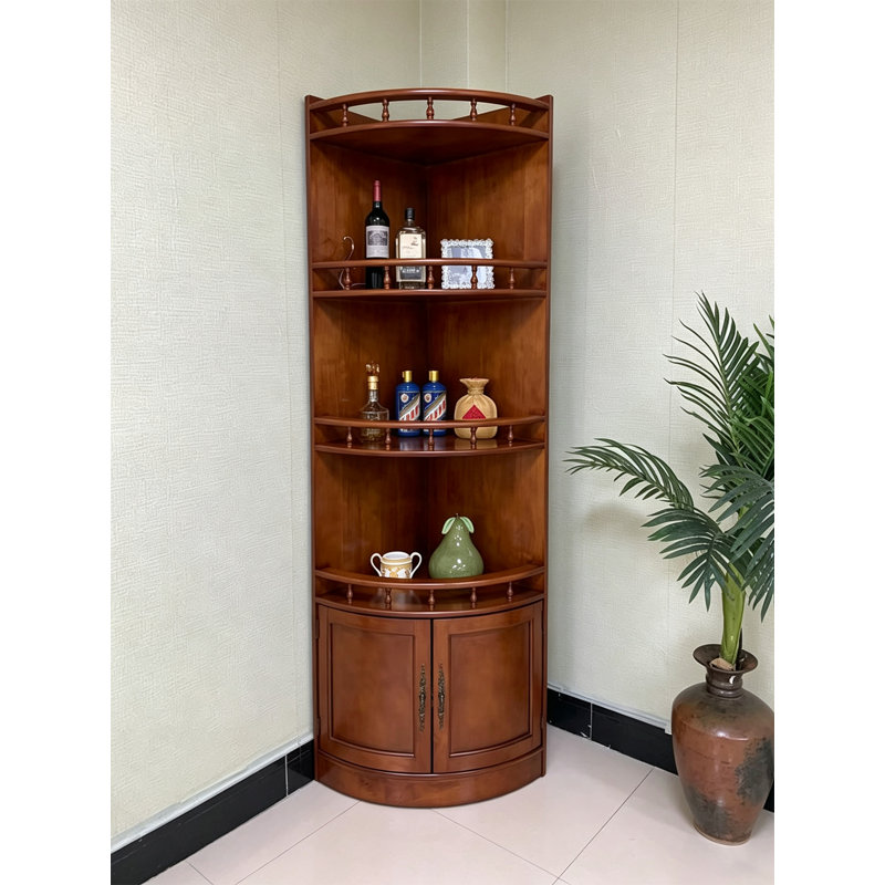 Armoire à vin à tablette ouverte avec garde-corps et armoire fermée