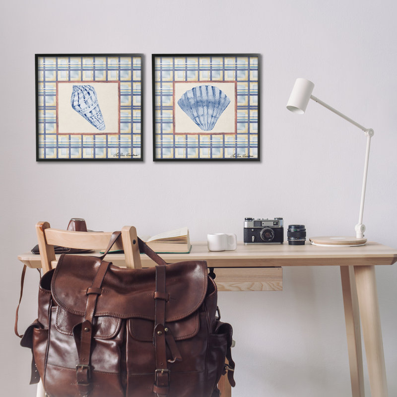 «Sea Treasures Over», ensemble de 2 giclées encadrées par Lee Ann Sanders, H 17 po x l 34 po, Giclée encadrée noir minuit
