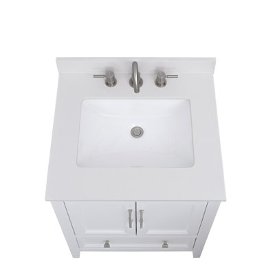 25 po Dessus de quartz séduisant avec évier rectangulaire Lotte Radianz