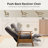 Penning Walnut Breathable Leather Push-Back Recliner -1990330604
