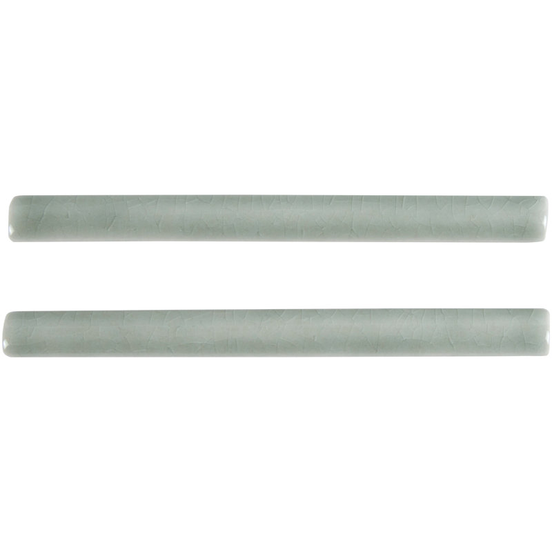 6" x 0.625" Ceramic Quarter Round Tile Trim, Morning Fog