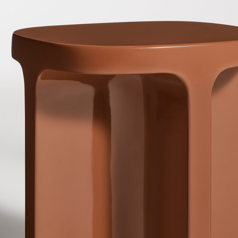 Small Talk Outdoor Side Table, Rust, 17" H x 16" W x 14" D