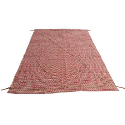 Tapis rose et ivoire 6x8 Pinson