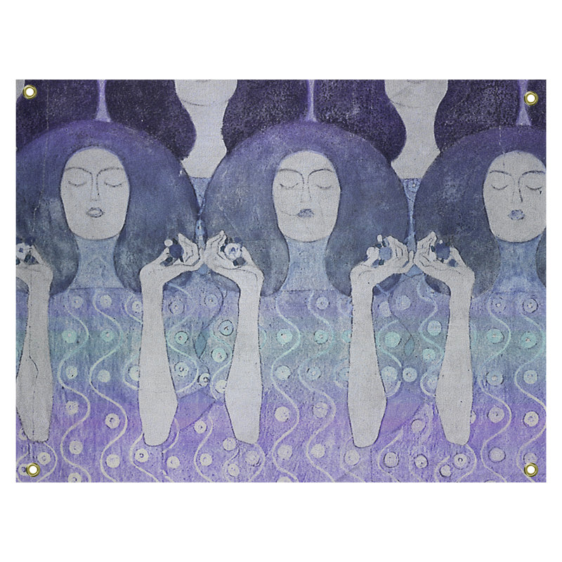 Tapisserie murale ange mariées, H 37,5 po x l 27,5 po, Bleu foncé
