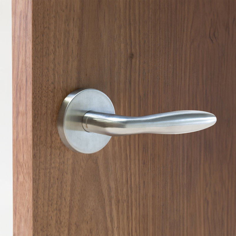 Full Double Dummy Door Lever Set, Satin Stainless Steel
