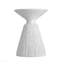 Table d'appoint d'extérieur blanc texturé MGO