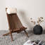 Chaise longue pliante d'extérieur Lashawn en bois d'acacia - Brun-2095246258-2095246262