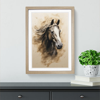 Horse Minimalism Art - Framed Print