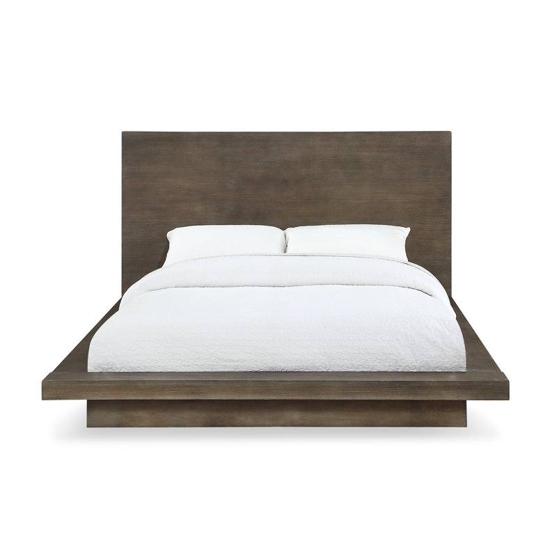 Lit plateforme en bois massif Brooks, Roi